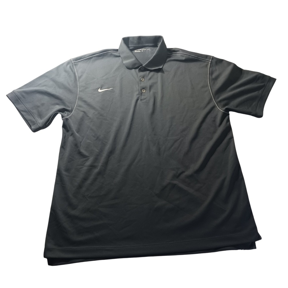 Nike Golf Dri-FIT Mens‎ XL Polo Shirt Gray Short Sleeve Activewear Sporty Casual